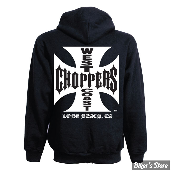 Sweat à Capuche Biker Harley - Motif Skull Indian - Noir - Taille Regular - Imprimé En France